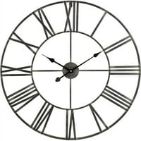 Aspire dom akcenti Solange okrugli metalni zidni sat svijetlo sive 30 H 30 W 1.5 D