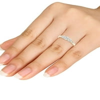 Carat T. W. Diamond Trokameni klaster 10kt zaručnički prsten od žutog zlata