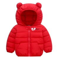 Mali dječak zimski kaput 4t mališani deca dečaci devojčice zimski Vjetrootporni topli ljubavni Print kaputi