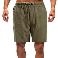 zuwimk kratke hlače za muškarce, muške ljetne Ležerne lanene lanene hlače s prugastom plažom, XXL