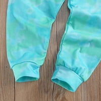 Felcia Toddler Girl Tie-Dye Duge rukave Hlače jesenska set odjeće