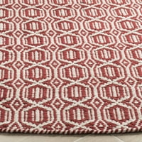 Montauk Lavern Geometrijski tepih za trkač pamuka, bjelokosti crvena, 2'3 8