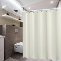 Popvcly Solid Boja zgušnjava vodootporna zavjesa s kukama, elegantnom kupaonicom Gromet Drapery, × In,