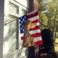 Američka zastava sa zastava za zastavu u platnu veličinu kuće