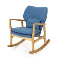 Plemeniti kuća Ryker Srednjovjek moderna stolica za ljuljanje, prigušena plava