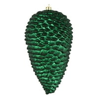 Vickerman 7 Ponoćni zeleni mat sjajni pinecone božićni ukras, po setu