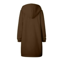 Žene Fall odjeća Žene Ležerne prilike sa dugim kapuljačom pune zip u kaznene jakne Žene Ležerne prilike