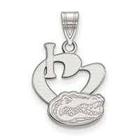 Čvrsto srebro zvanični univerzitet Floride veliki Volim logo privjesak Charm