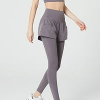 Dame Brze suho vježbanje Shorts Plus Veličina lažnog nacrtača elastične struke Fitness Yoga Hlače odjeća
