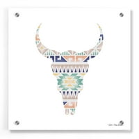 Epska Umjetnost 'Astečka kravlja glava' od sedam stabala dizajn, akrilna staklena zidna Umjetnost, 36