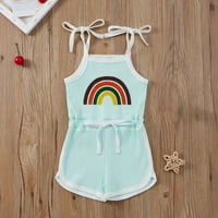 Kratki Kombinezon Prvi Rođendan Outfit Kratke Hlače Ljetni Kombinezon Za Igru Rainbow Girl Toddler Baby