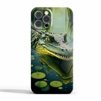Crocodile Case kompatibilan sa iPhone Pro, estetski umjetnički dizajn full Cover zaštitni slučaj