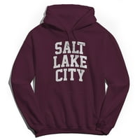 Salt Lake City V grafički bordo Muška pamučna pulover dukserica
