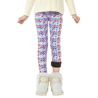 2-13y deca deca devojčice zimski debeli topli pamuk duge pantalone čvrste flis obložene noge bez nogu