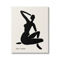 Stupell Industries Historic Matisse Žena sjedeći minimalno silueta platno Zidno umjetnost, 20, dizajn