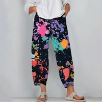 Rasprodaja ženskih pantalona ženski trendovi ljetni Casual labavi džep pantalone sa ravnim štampanjem