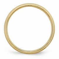 14k žuto zlato udobnost Fit jedinstveni vjenčani prsten veličine 7