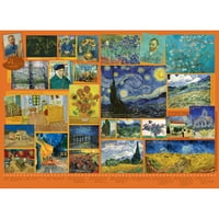 COBLE Hill Puzzle: Van Gogh - Uključen referentni poster, visokokvalitetni slagavi, materijali za zemlju