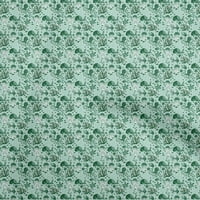 oneOone Cotton Silk Green Fabric Ocean Underwater Life šivanje zanatskih projekata Prints fabric by Yard