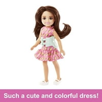 Barbie Chelsea lutka, mala lutka sa narukvicom za zakrivljenost kičme Scolioze, brineta