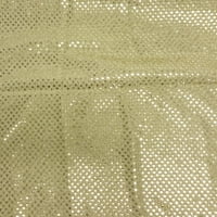 Shason Textile 37.5 1. Metara Širok Spangle Pletena Sekvina Holografska Precut Tkanina, Zlato