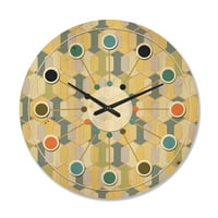 PROIZVODNJA Sažetak retro geometrijskog dizajna uzorka II Moderni drveni zidni sat