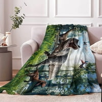Bacanje pokrivača flannel fleese pokrivač, udobna plišana baka pokriva svjetla topla morska pokrivač za