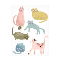 Juni Erica Vess 'Cat Squad I' Canvas Art