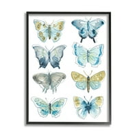 Stupell Industries Abstract butterfly wing Patterns skicirana linija insekti, 14, Dizajn do juna Erica Vess