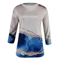 Aloohaidyvio Terra i Sky Dukseri, ženska labava majica Srednja duljina rukava Bluza Okrugli vrat Ležerne prilike