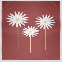 Jednostavno daisy cvjetni print runo baca pokrivač, lig crvena, standardno bacanje