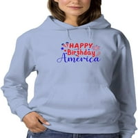 Sretan Rođendan Ameriko. Hoodie Women-slika Shutterstock, ženska 3X-velika
