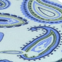 Superior paisley flanel pamučni jastučni set, standardni, svijetloplavi plavi