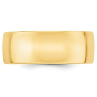 14k prsten od žutog zlata za vjenčanje comfort LTW Fit Veličina 6.5