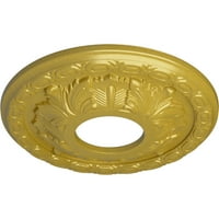 Ekena Millwork 3 8 od 5 8 ID 1 8 P listovni stropni medaljon, ručno oslikano bogato zlato