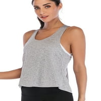 Ženski joga prsluci bez rukava Flowy Flowy Fit Racerback Yoga Tern za vježbanje Top košulje Otvoreno nazad Camisole prsluk