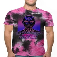 Cyber Mind & Sun Dial Muška Tie Dye grafički paket majica