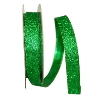 Papirna svjetlucava Božićna smaragdna najlonska traka, 25yd 0.62 in, 1 pakovanje