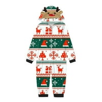 Gotyou Family Božić Pidžama, Božićni kombinezon za božićne sa kapuljačom Pajamas Elk Loungewing Outfits, Porodični Xmas Podešava višebojne godine