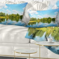 Designart Spring Lake Panorama - pejzažni štampani jastuk - 12x20