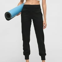 Brglopf ženske lagane strelice elastične visoke struk jogger hlače casual mekane pantalone za rad udobne