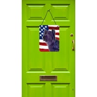 Carolines Treasures SS4219DS USA Američka zastava sa Skye terijernim zidom ili visećim vratima, 12x16, višebojni