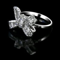 Yuehao prstenovi žene modni bijeli safirni luk prsten za vjenčanje zaručnike nakit poklon e