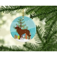 Carolines blaga bb2949co portugalski ovčar pas veseli keramički ukras za božićne stablo, u višebojni