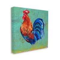 Stupell Bold Searhouse Country Rooster Životinje i insekti Galerija slikanje zamotane platno Print Wall Art