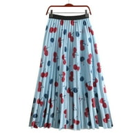 Ženske struk suknje Ispiši klizne suknje cvjetne naborane visoke suknje s kratkim suknje Summer suknje