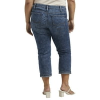 Srebrna Jeans Co. Plus Veličina Suki Mid Rise Capri pojaseve veličine 12-24
