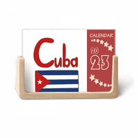 Kuba Nacionalna zastava Crveni plavi uzorak Desk kalendar Desktop ukras