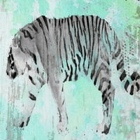 Bijeli tigar otisak slike na omotanom platnu