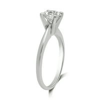 Brilliance Fine Jewelry Carat T. W. okrugli dijamant Kt zaručnički prsten od bijelog zlata